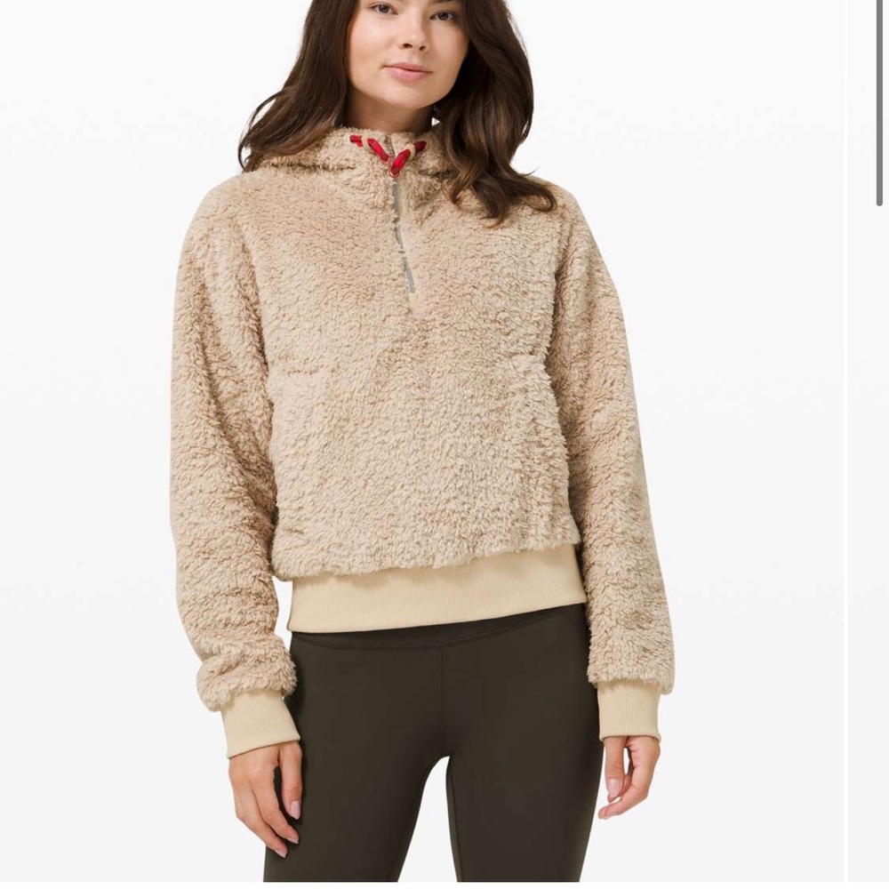 Lululemon Oh So Sherpa Half Zip in Trench size 8